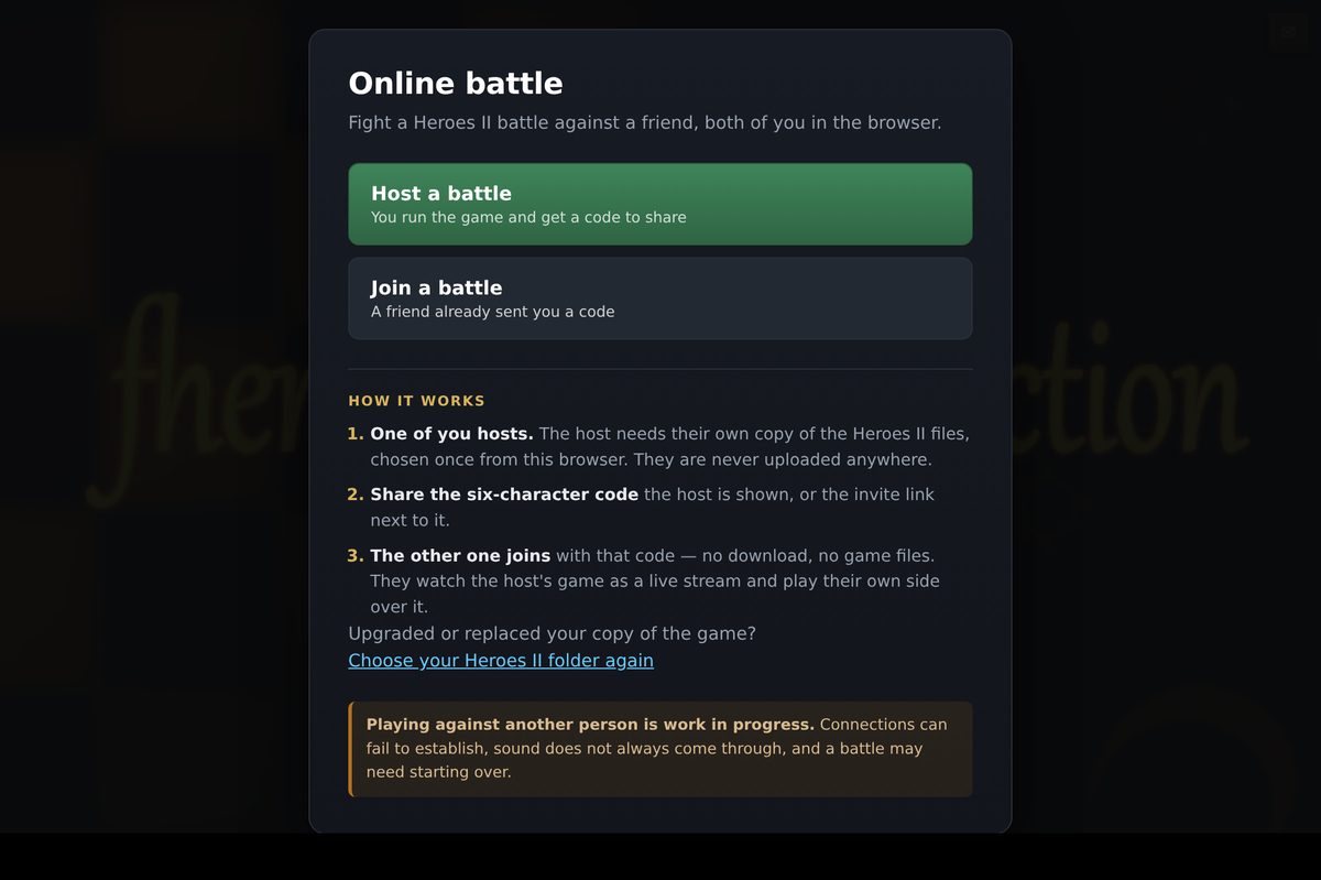 The host's lobby screen with Host a game and Join a game options